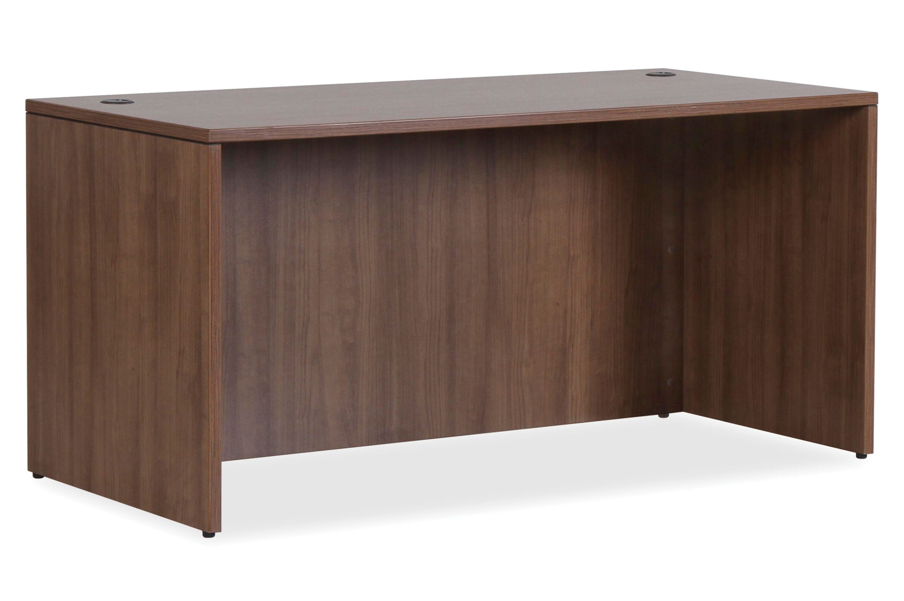 Lorell Walnut Laminate Office Suite Desk, 70-7/8 x 35-3/8 x 29-1/2 Inches, Walnut 1531517